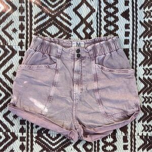 Mauve High-Waisted Women's Shorts